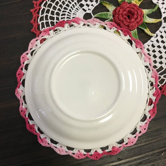 Seven Vintage Cornish Rose 22KT Gold Georgian Fine China Dessert Plates - Picture 2 of 16